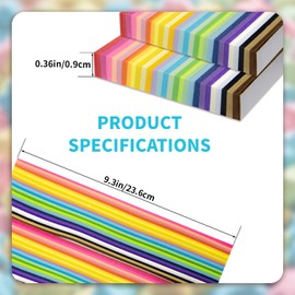 1350 Sheets Star Paper Strips, 27 Assortment Colors Origami Paper, Lucky Star Paper for DIY, Art Crafts, Decoration (1350)