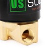 U.S. Solid 1/4" Brass Electric Solenoid Valve 24VDC Normally Closed