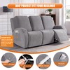 VANSOFY Recliner Cover, 3-Pieces Stretch Reclining Couch Covers with Pockets