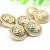Pack of 10 Metal Button Set Lion Head Embossed Sewing