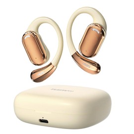 S12 True Wireless Ear Hooks, IPX5 Waterproof, Stable One-Step Bluetooth Connection with Long transmission, 40hrs Longed Standby Time with 10hrs Playtime for Each, Compatible to Different Devices - Color: Beige