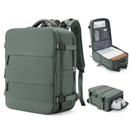 coowoz Large Travel Backpack Carry On for Women Man Waterproof Gym Backpack with Laptop Compartment Mochila de Viaje Teacher Personal Item Backpack Rucksack Airplane Accessories Must Haves Olive Green