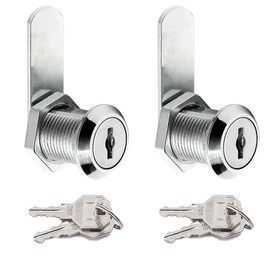 YUTOU Cabinet Lock 16mm 2 Pack Security Mailbox Lock Cylinder Cam Lock Key Lock Box Post Box Lock with 4 Key Security Locks for Mailbox Drawer Cupboard Cabinet Furniture Door - Zinc Alloy