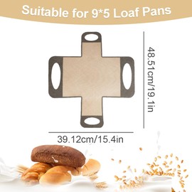 Zkptops 2Pcs Silicone Bread Loaf Pan Liner Food-Grade Silicone Bread Sling Reusable Baking Mat Non-Stick Easy Clean Dough Sling with 4 Handles Sourdough Mat Tool for Transfer Sourdough Best Fits 9x5"