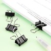 ZZTX Black Binder Clips Paper Clamps Clips Small Size, 0.75