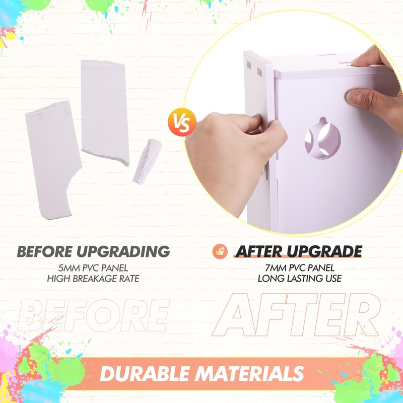 Sunnychicc 2 Pcs 63 Holes Craft Paint Storage Organizer Vertical