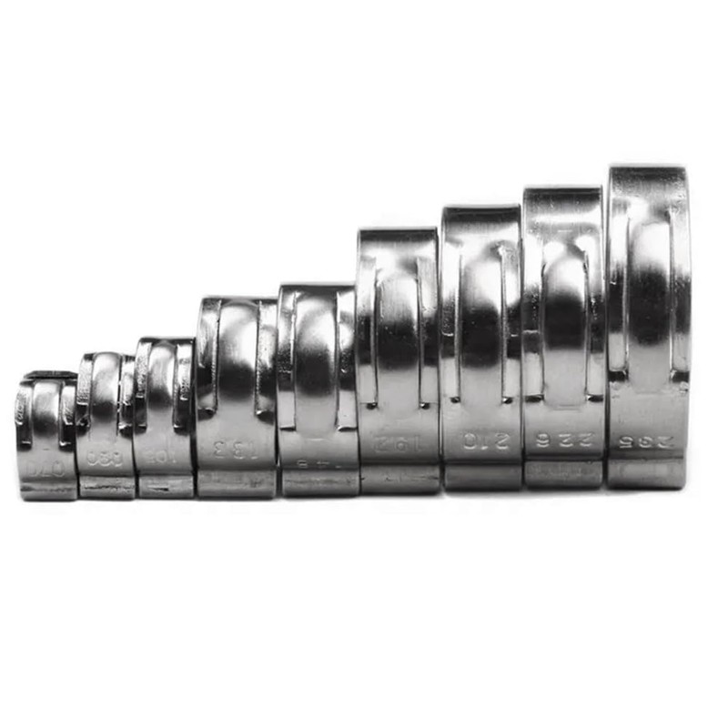 130 Piece Single Ear Stepless Hose Clamp +1PC Hose Clip