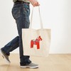 CafePress Swedish Dala Horse Tote Bag Reusable Natural Beige Canvas