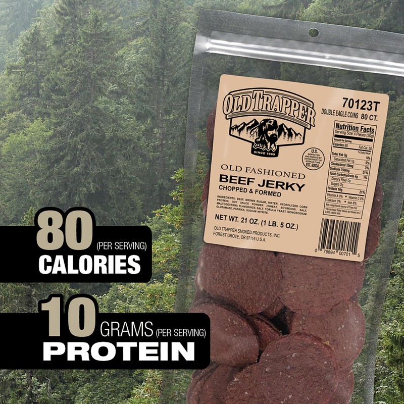 Old Trapper Double Eagle Beef Jerky, Old-Fashioned Flavor, 21oz. 80-Count