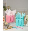 IN-JOOYAA 10 Pcs Teal Blue Square Gift Bags with Tissue