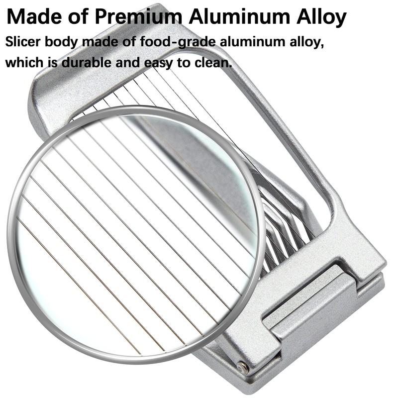 Egg Slicer, Heavy Duty Metal Egg Slicer Cutter for Boiled