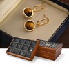 Oirlv Solid Wood 12 Grid Jewelry Organizer Tray Jewelry Drawer