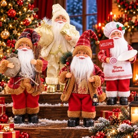 Santa Claus Plush Doll for Christmas Decor – 30cm Festive Character Decoration for Home & Holiday Displays