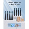 Sonic Electric Toothbrush, Equipped with 8 Replacement Brush Heads, a