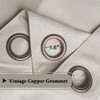 H.VERSAILTEX Linen Blackout Curtain 54 Inches Long for Bedroom/Living Room