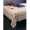 Fennco Styles Medallion Collection Handmade Crochet Lace Cotton 72 x
