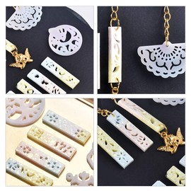 iSuperb 2 Stück Silikonform Epoxidharz Formen Schmuck Gießform Resin Molds für DIY Basteln Ohrringe Anhänger Halskette Machen (2pcs Silikonformen)