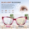AQWANO Stylish Cat Eye Reading Glasses for Women - Blue