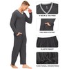 MoFiz Men's Pyjamas Pj Set Sleepwear Two Piece Long Sleeve