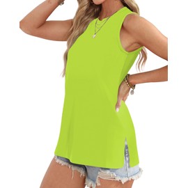 neon Tank Tops for Women Loose Fitting Tops for Women Trendy Summer Tops Tank Tops for Women 2024 Green L