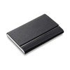 Philippi Slim Leather Business Card Wallet, Stainless Steel, 0.9 CM