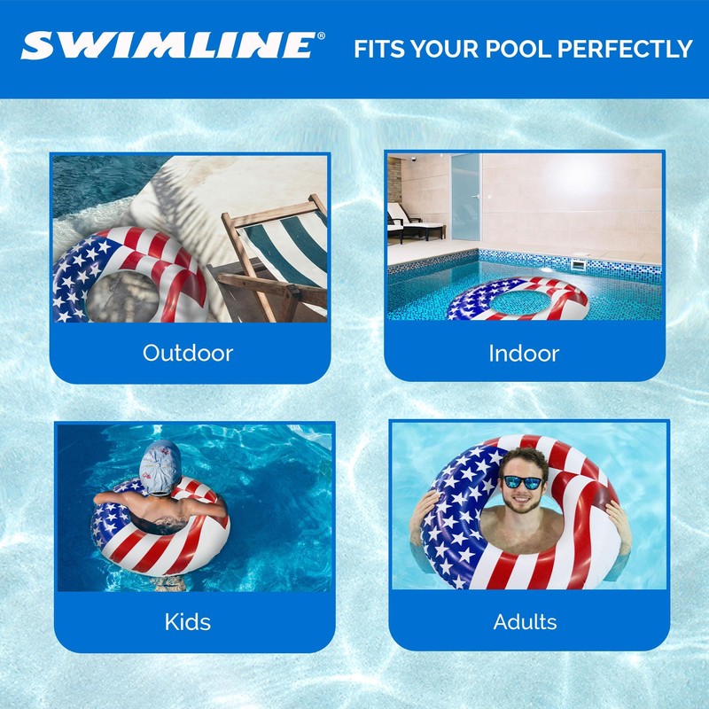 Swimline Americana Series Inflatable Pool Ring