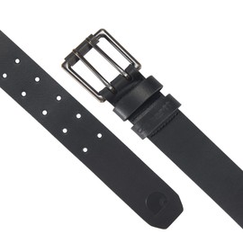 Carhartt Men's Double Prong Leather Belt, Available in Multiple Styles, Colors & Sizes, Black, 44