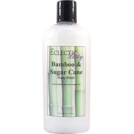 Eclectic Lady Liquid Pearl Body Wash - Bamboo And Sugar Cane Scent 3-in-1 Use For Bubble Bath, Hand Soap & Body Wash, Phthalate-Free Bamboo And Sugar Cane Fragrance, Handcrafted in USA (8 oz)