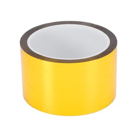 HOPESPANNER Universal 164.04ft x 2.36" Air-Release Adhesive Pinstripe Tape Reflective Automotive Pinstriping Tape BOPP Gold Tone