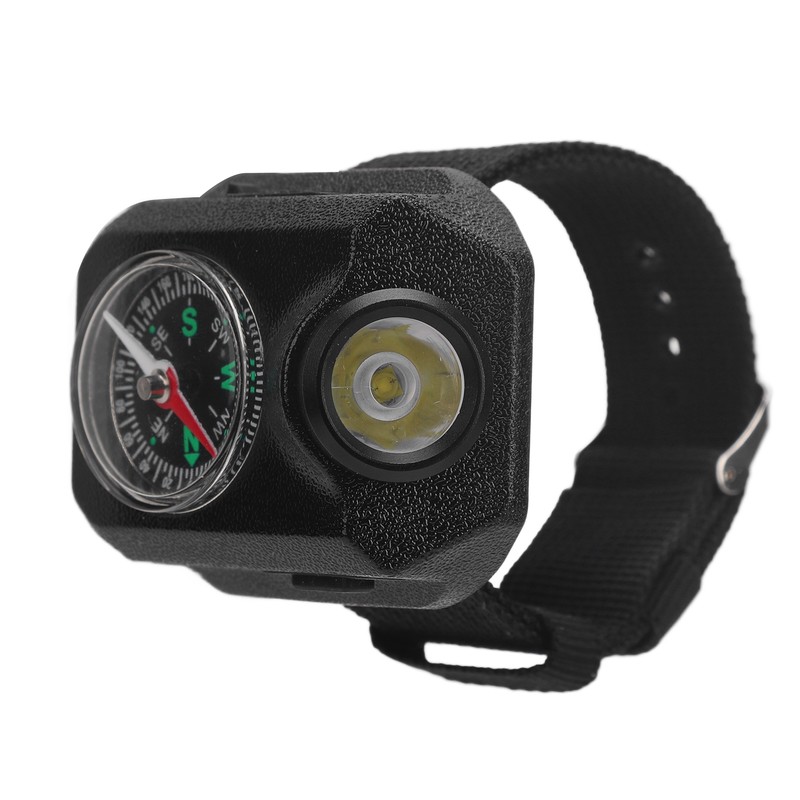 Wrist Flashlight Waterproof Rechargeable 5 Modes Watch Flashlight with Compass