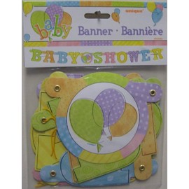 Unique 92985G Baby Shower Jointed Banner, 1ct