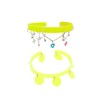 80s 90s Neon Disco Bracelet Set for Women Colorful Acrylic