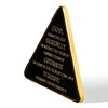 Triangle Glimmer Amber Dream Sobriety Coin | Celebrating Recovery and