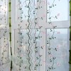 Embroidered Roman Sheer Curtain Classical Floral Window Screen Elegant Embroidered