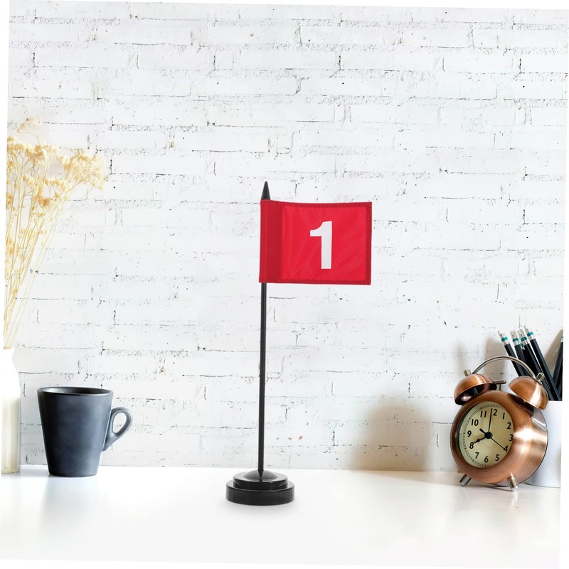 CIYODO 12Pcs Desk Flag Holder Set Flagpole with Stable Base