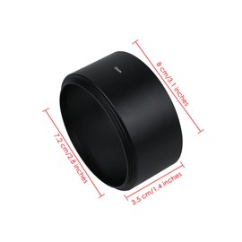 DS. DISTINCTIVE STYLE Screw in Metal Lens Hood for Lens (38mm x 72mm)