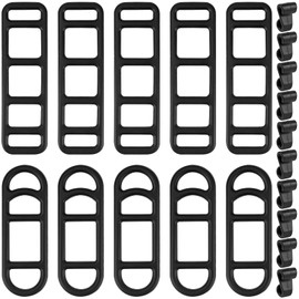 CONJURAIDE 20 Stück Fahrradlicht Gummiband, Silikon Fahrradlicht Halterung Bänder mit S Kleiner Haken Taschenlampe Befestigungsband Fahrrad Rücklicht Halterung Silikonband für LED Lautsprecher Schwarz