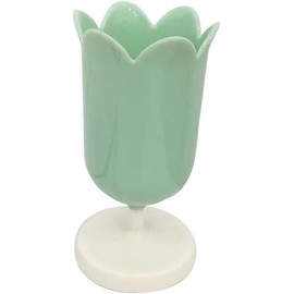 Pen Holder for Desk, Plastic Tulip Pen Holder Girl Small Makeup Box Cute Stationery Organizer Pencil Stand Case Pencil Cups Desktop Decoration Pencil Holders Office and School Supplies (Green)