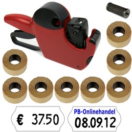 Price Gun Jolly C6 6 Digit Complete Set Offer, Easy Label Change, Our Recommendation Includes 8 Label Rolls of Choice + 1 Replacement Ink Roll PB-Onlinehandel