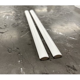 🆕Daltile Bright White 1/2 In. X 10 In Jolly Ceramic Wall Trim Tile *10/pack*