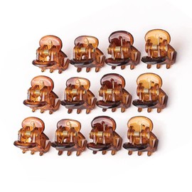 12 Pcs Mini Plastic Hair Claw Clips for Girls and Women