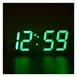 Fashion Design Simple Large LED Digital Clock Home Use Wall Clock Smart photosensitive Student Alarm Clock Decor Box Electronic - Color: Green light