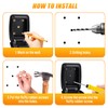 MEETOZ Lock Key Safe Wall Mounted, Waterproof Police Approved Lockbox,