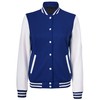 Decrum Royal Blue And White Women Letterman Jacket | [40056171]