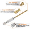 sourcing map 4pcs 1/4" Hex Shank Twist Drill Bits 3mm