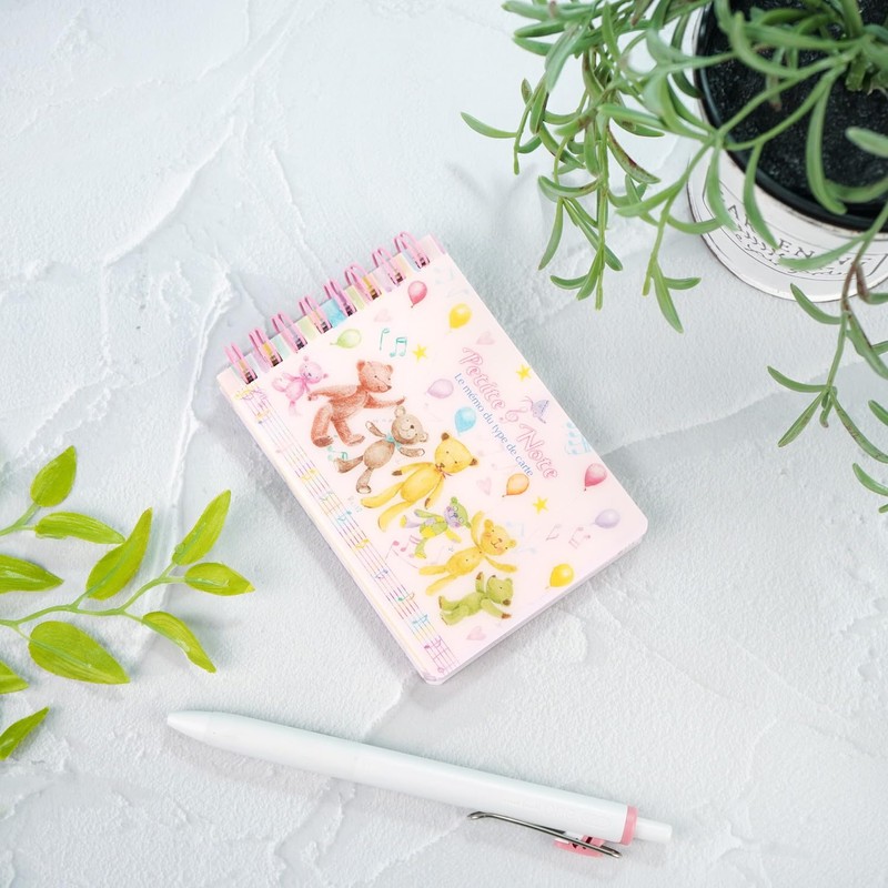 Frontia A7 Pocket Spiral Notebook, Bear, Pocket Notepad Small Notebook,