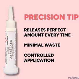 Nailene Perfect Bond Nail Glue, Super Strong, Durable, Easy to Apply Acrylic Nails, Press On Nails, Repairs Natural Nails, Quick Drying Nail Adhesive, Lasts 7 Days, Pink Tint, 2 g/0.07 oz, 2 Pack