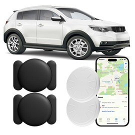 Hongtop H Car GPS Tracking Device for Vehicles,Cars etc,2PCS Real Time Vehicle Tracker with Magnetic Case, Work with Find My (iOS Only), No Monthly Fee (Black)