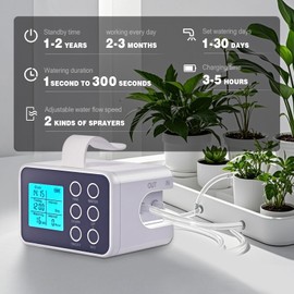 Automatic Drip Irrigation Kit, 20 Potted Indoor Houseplants Support, Indoor Automatic Watering System for Plants, with Digital Programmable Water Timer