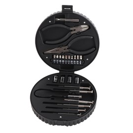 25Pcs Hardware Mini Tool Kit with Tire Shaped Storage Box Stable Watch Screwdriver Small Tool Set for Home